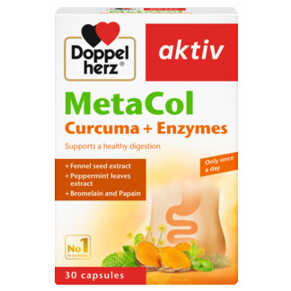 Illustration of the product packaging Doppelherz aktiv MetaCol front view