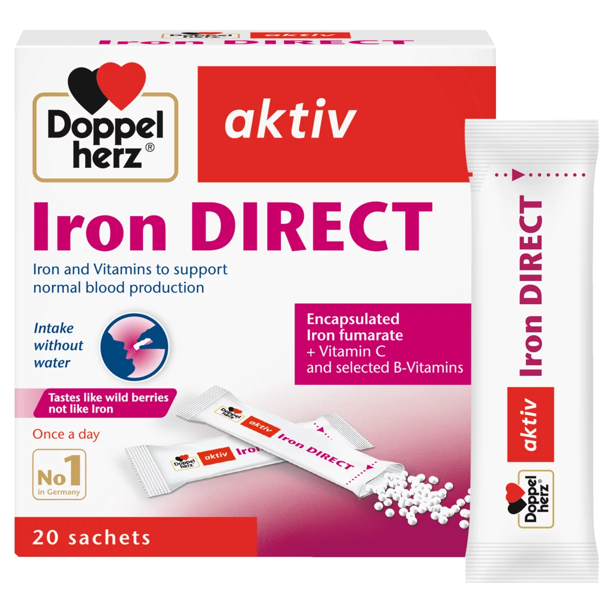 Doppelherz aktiv Iron DIRECT front view