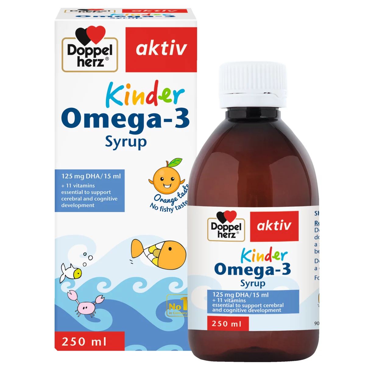 Doppelherz aktiv Omega-3 Syrup front view